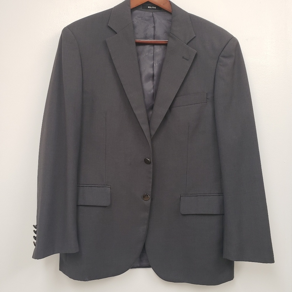 Men's Elite Grey Sport Coat Blazer. 40S